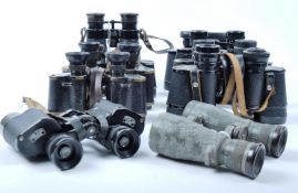 COLLECTION OF ASSORTED VINTAGE BINOCULARS INCLUDING MILITARY ISSUE