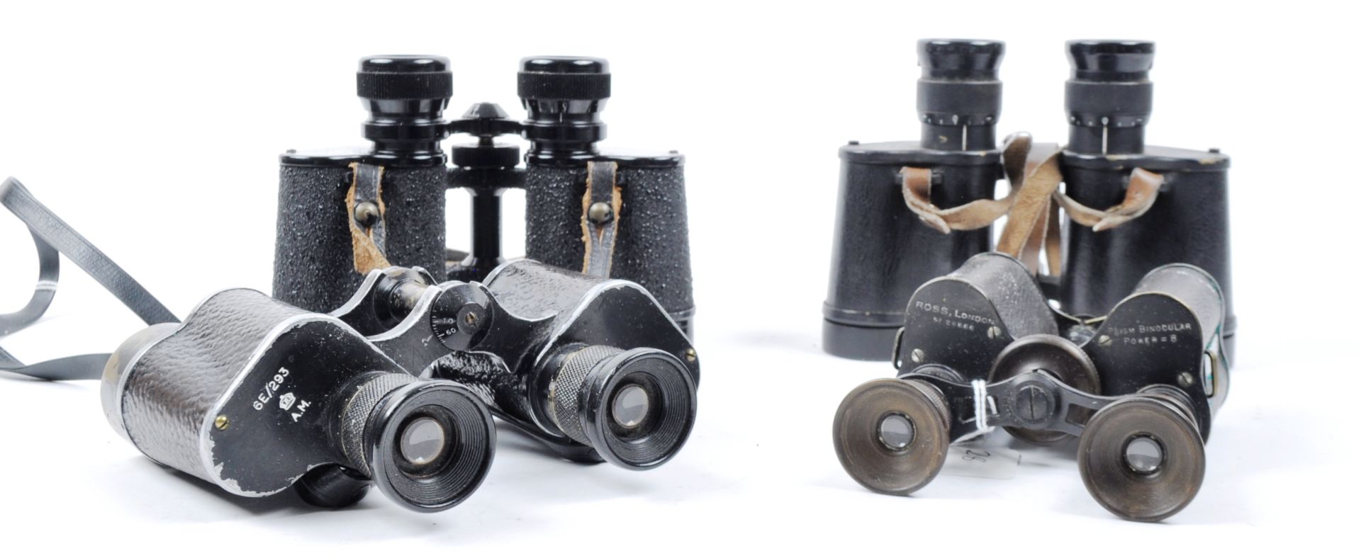 COLLECTION OF ASSORTED VINTAGE BINOCULARS INCLUDING MILITARY ISSUE