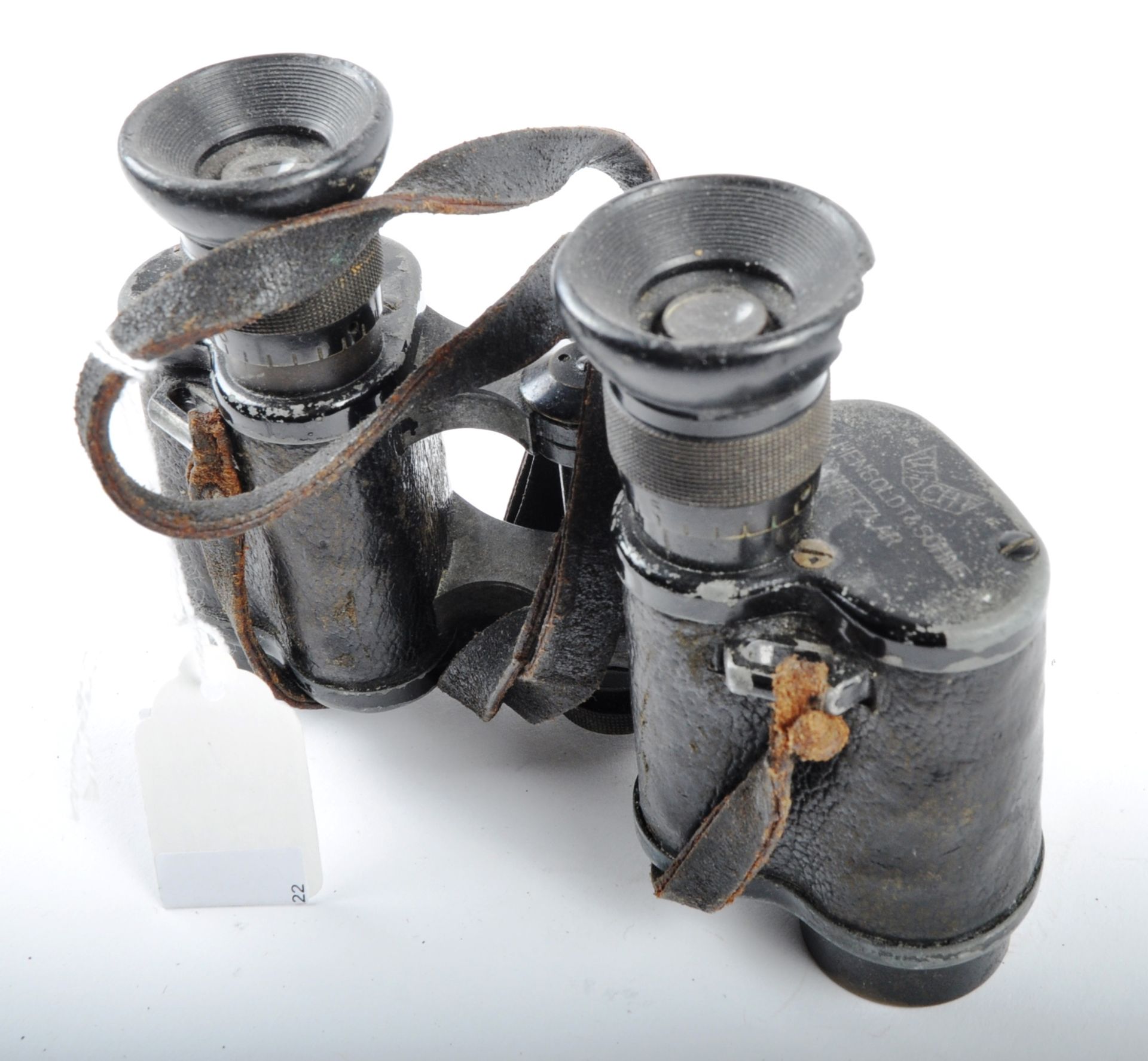 WWII M HENSOLDT 6X24 DIENSTGLAS VINTAGE BINOCULARS - Image 2 of 5