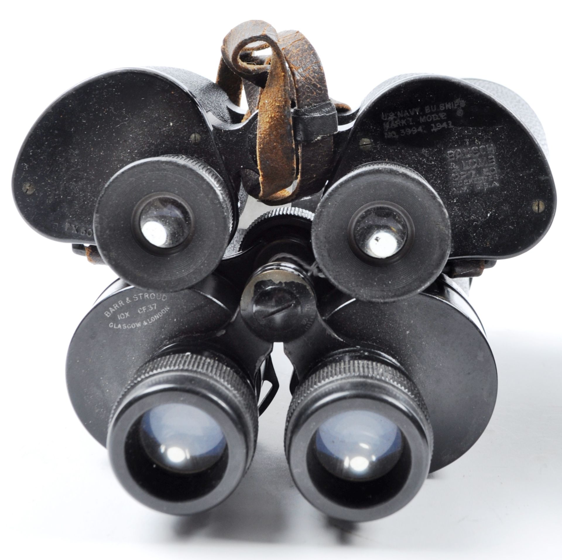 COLLECTION OF ASSORTED VINTAGE BINOCULARS INCLUDING US NAVAL ISSUE - Image 3 of 5