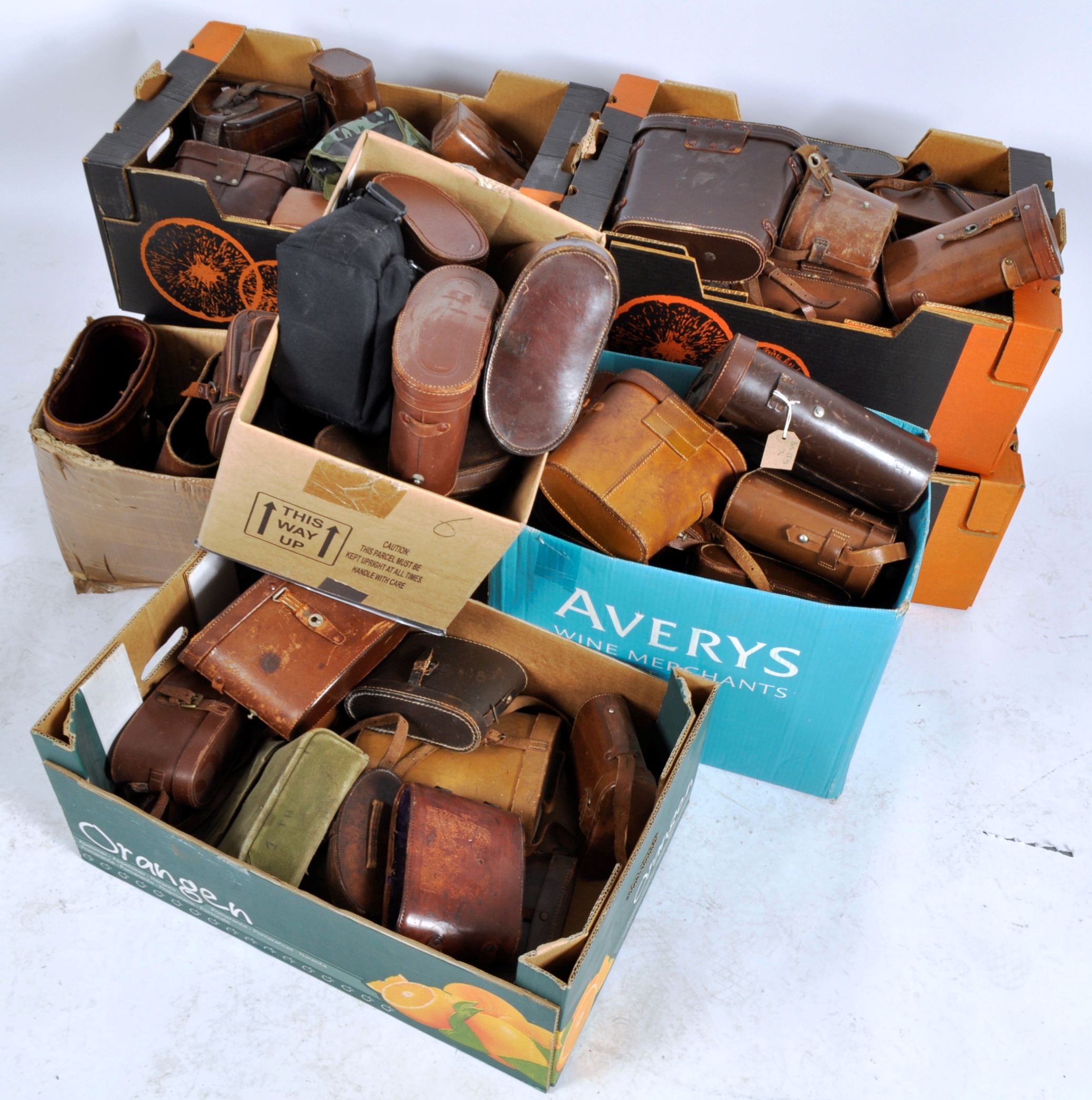 VERY LARGE COLLECTION OF VINTAGE BINOCULAR CASES - Image 2 of 2