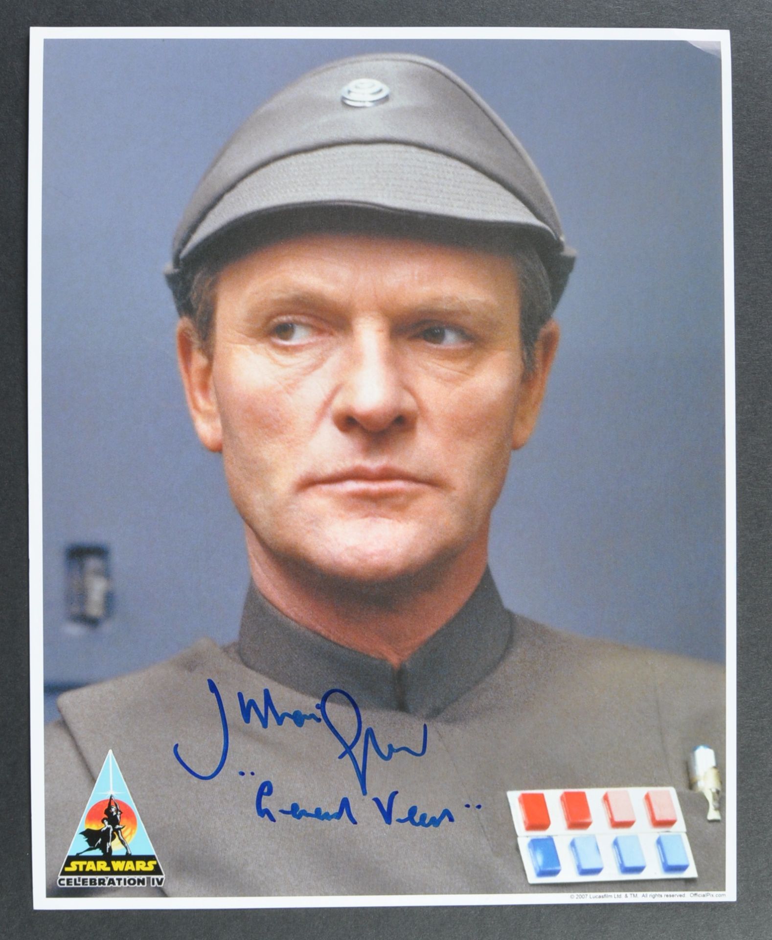 STAR WARS - JULIAN GLOVER (GENERAL VEERS) - OFFICIAL PIX SIGNED 8X10"