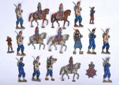 EARLY 20TH CENTURY FLAT TIN SOLDIER FIGURES