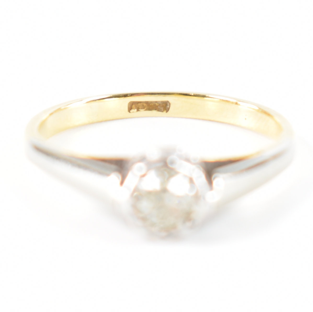 18CT GOLD & DIAMOND SOLITAIRE ENGAGEMENT STYLE RING - Image 6 of 8