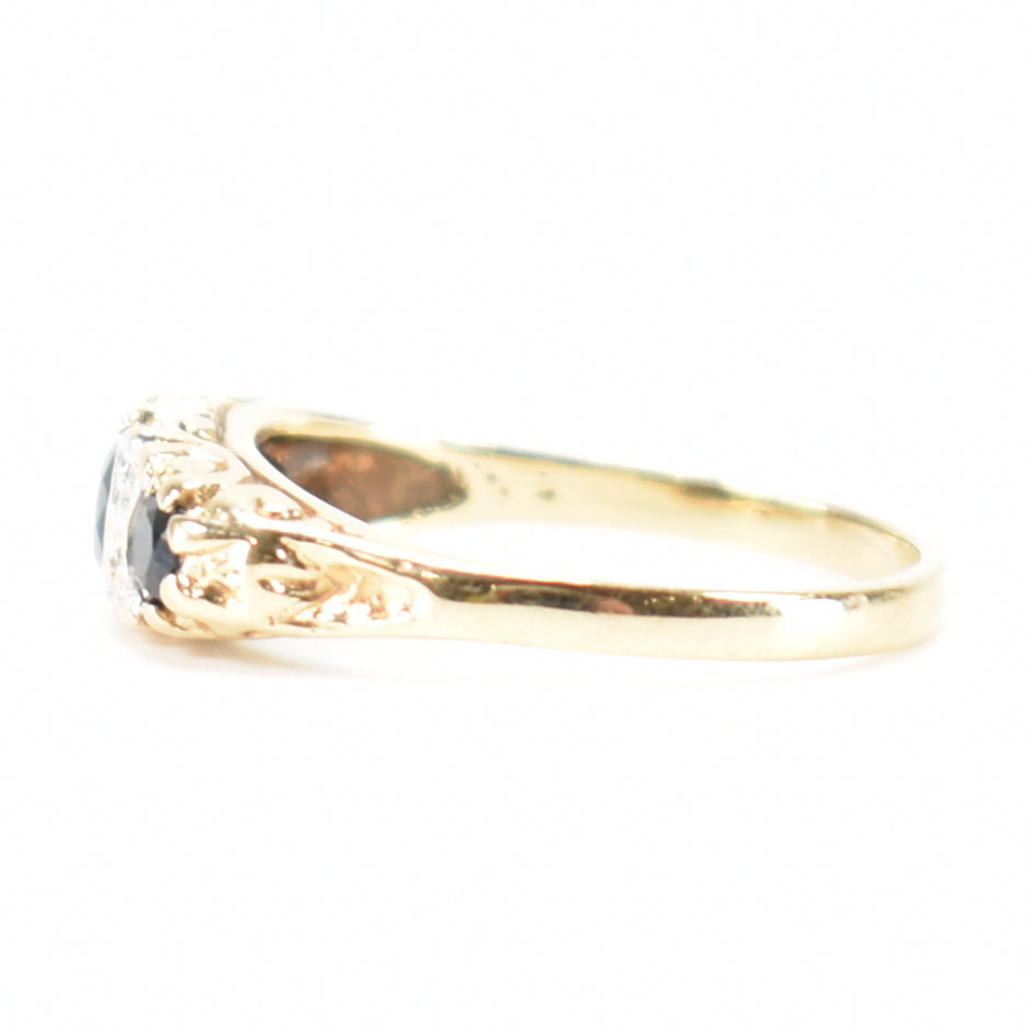 HALLMARKED 9CT GOLD SAPPHIRE & DIAMOND RING - Image 2 of 7