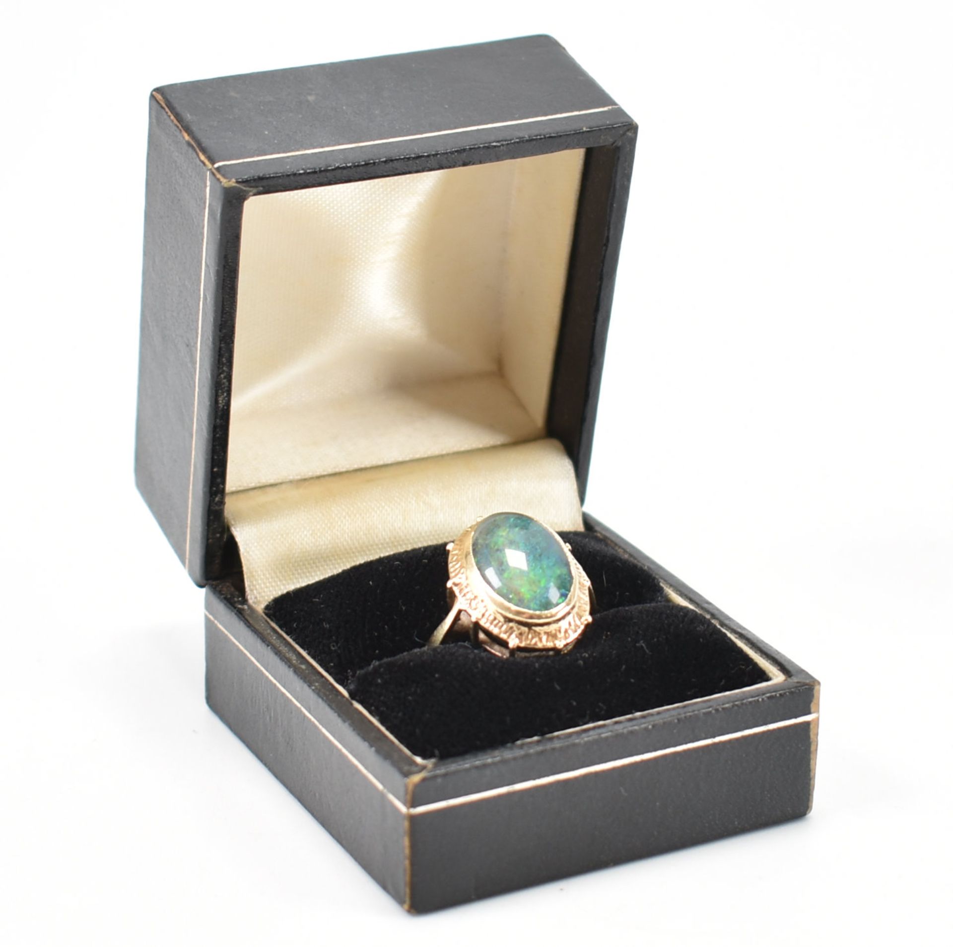 HALLMARKED 9CT GOLD & OPAL RING - Image 9 of 9