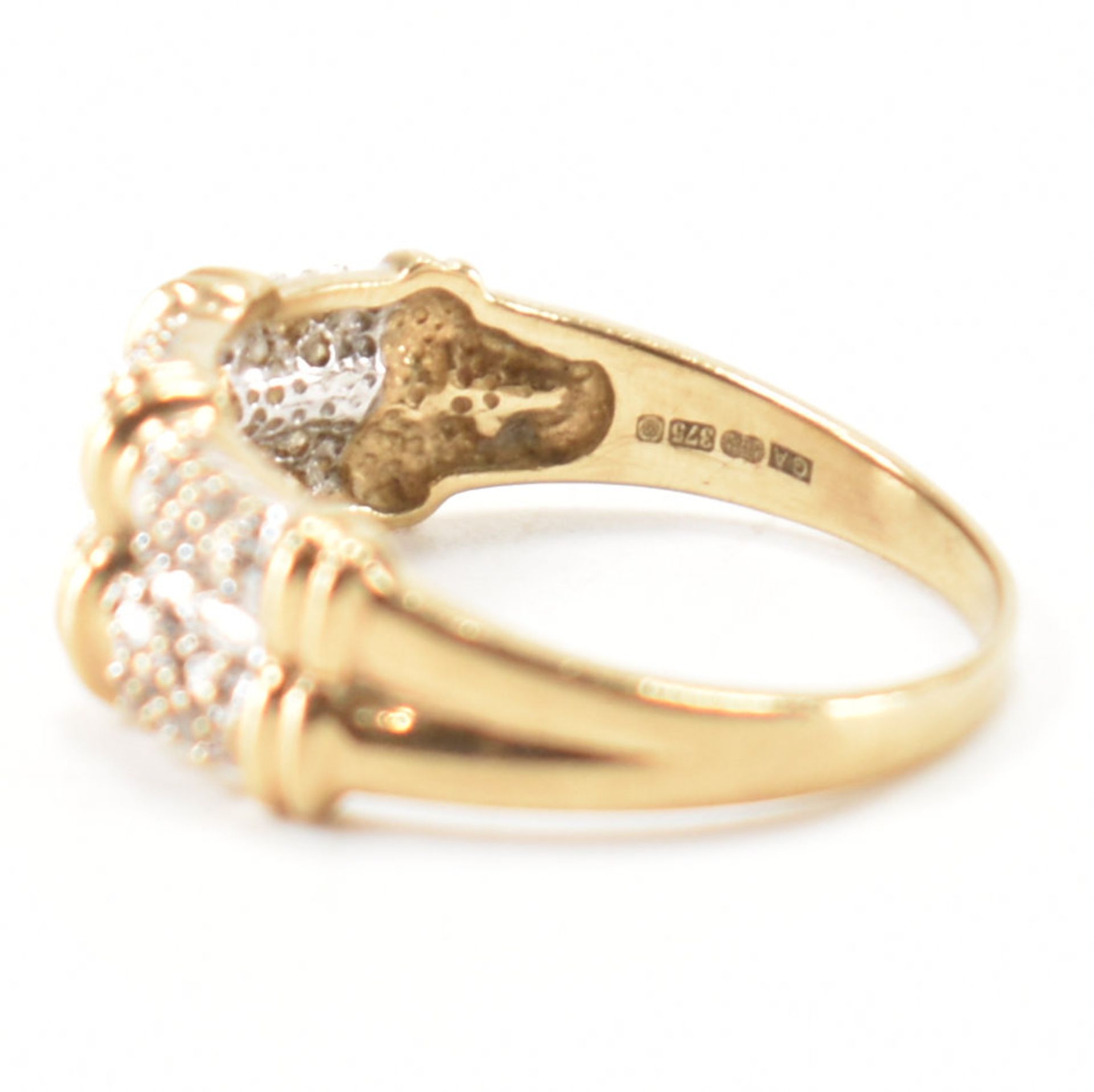 HALLMARKED 9CT GOLD & DIAMOND CLUSTER RING - Image 7 of 9