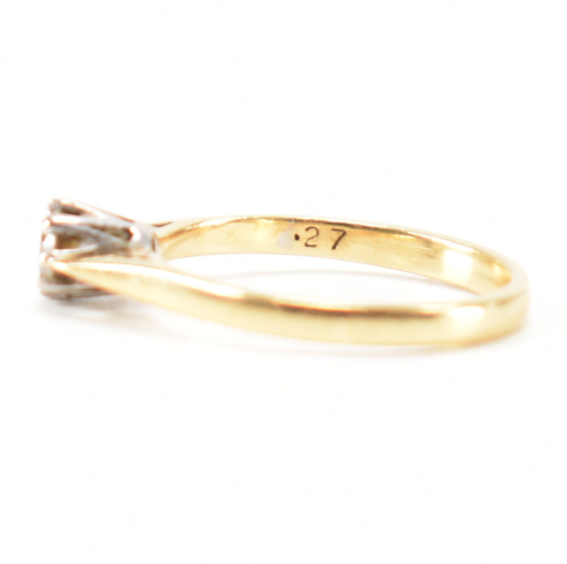 HALLMARKED 18CT GOLD & DIAMOND SOLITAIRE RING - Image 7 of 9