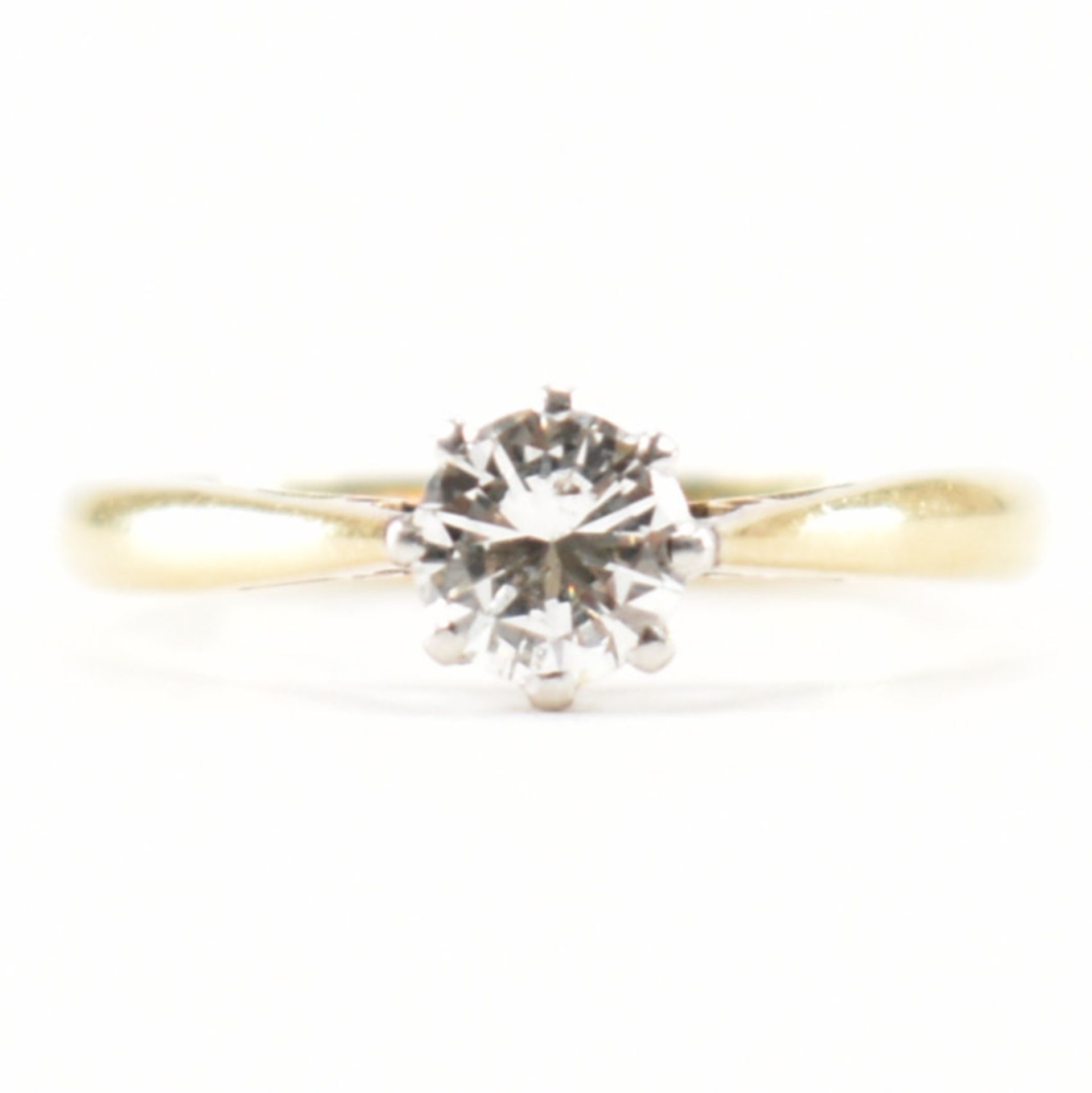 GOLD & DIAMOND SINGLE STONE RING