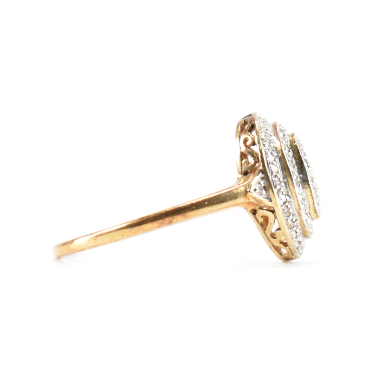 HALLMARKED 9CT GOLD & DIAMOND RING - Image 4 of 7