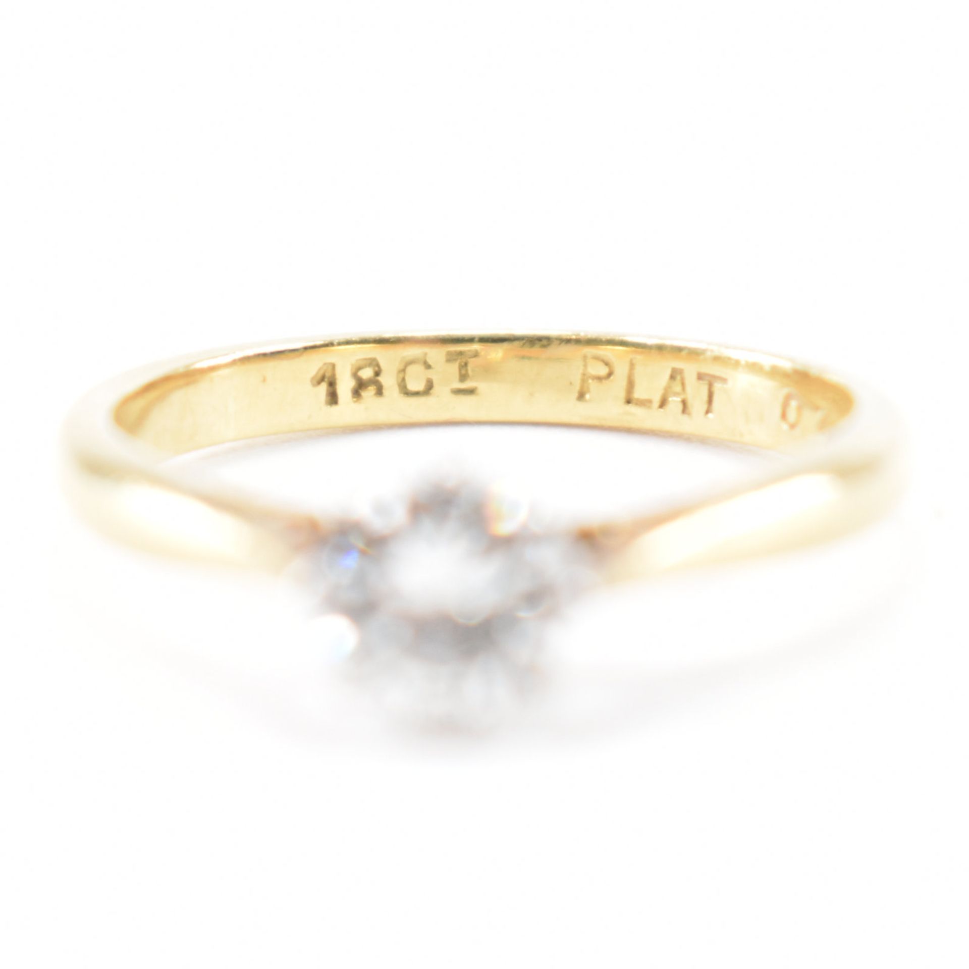 GOLD & DIAMOND SINGLE STONE RING - Image 7 of 9