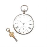 SILVER HALF HUNTER POCKET WATCH