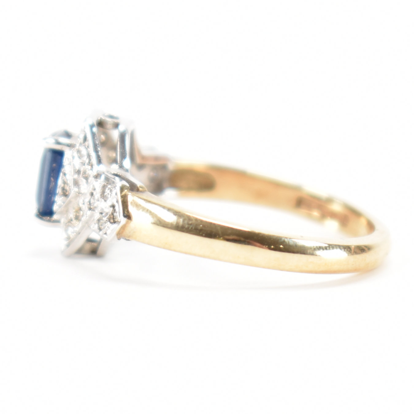 HALLMARKED 9CT GOLD SAPPHIRE & DIAMOND RING - Image 2 of 9