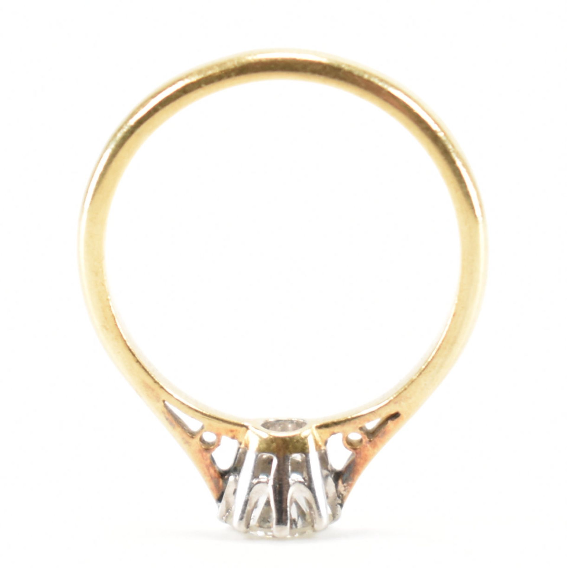 GOLD & DIAMOND SINGLE STONE RING - Image 8 of 9