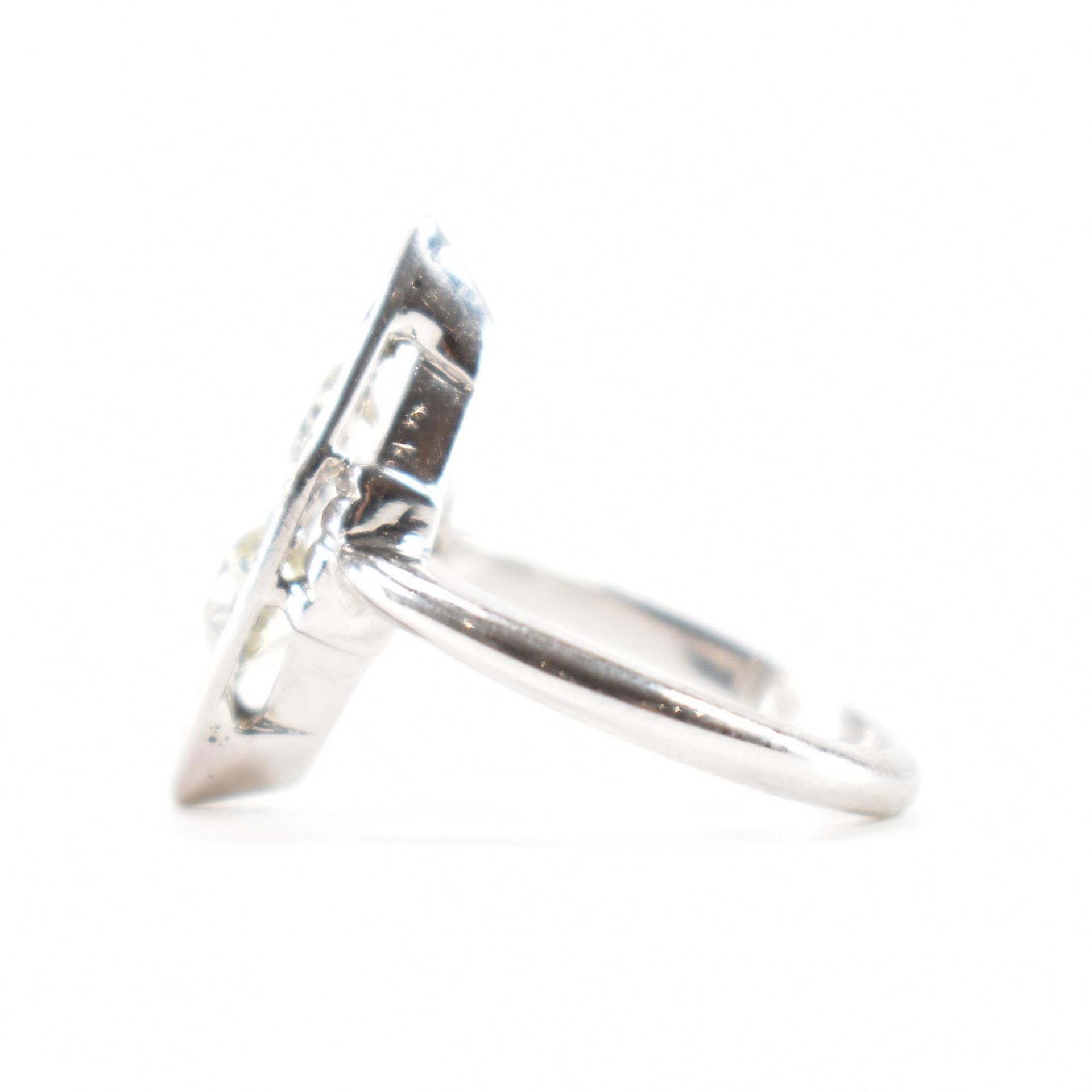 WHITE GOLD & DIAMOND NAVETTE RING - Image 2 of 8