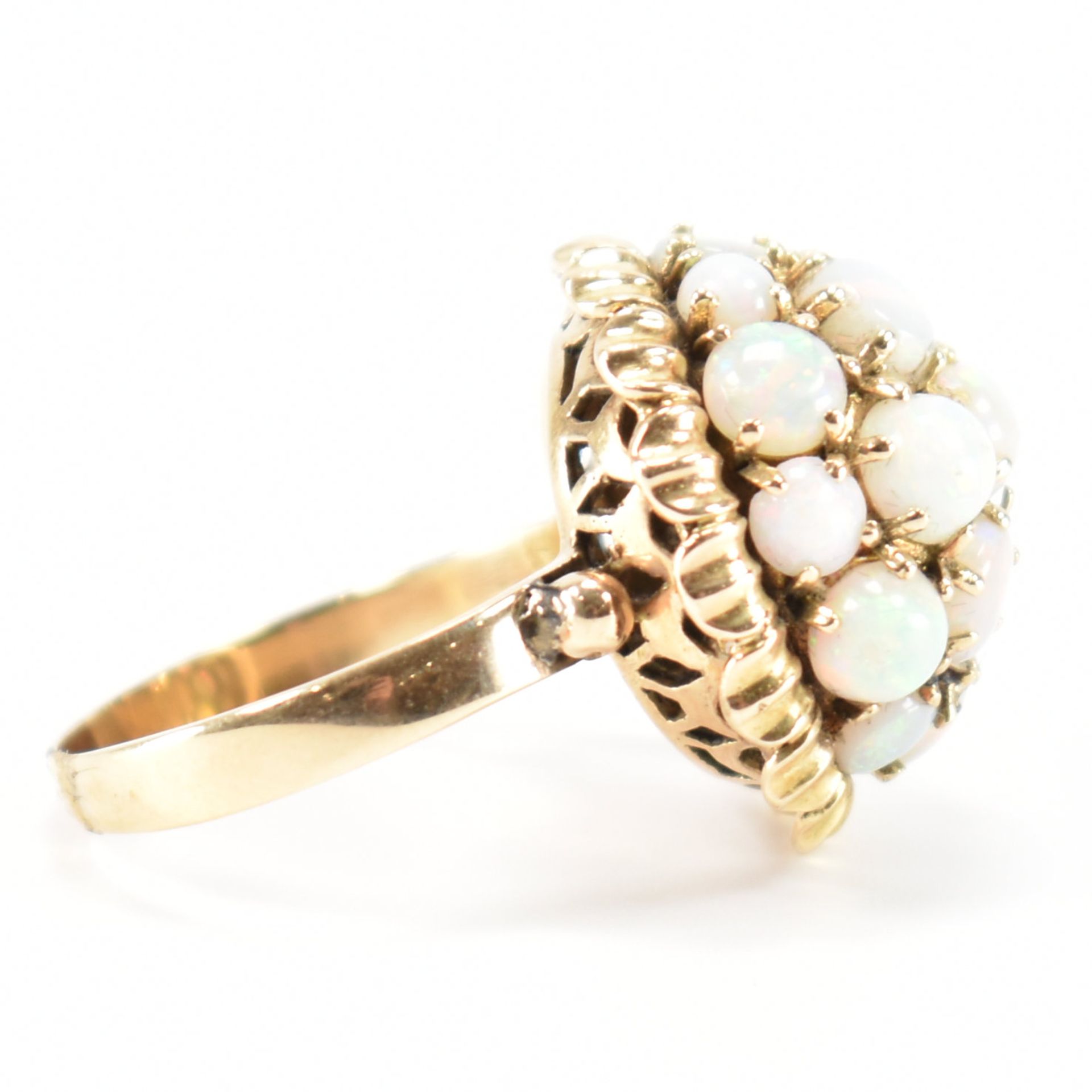 VINTAGE GOLD & OPAL BOMBE RING - Image 5 of 11