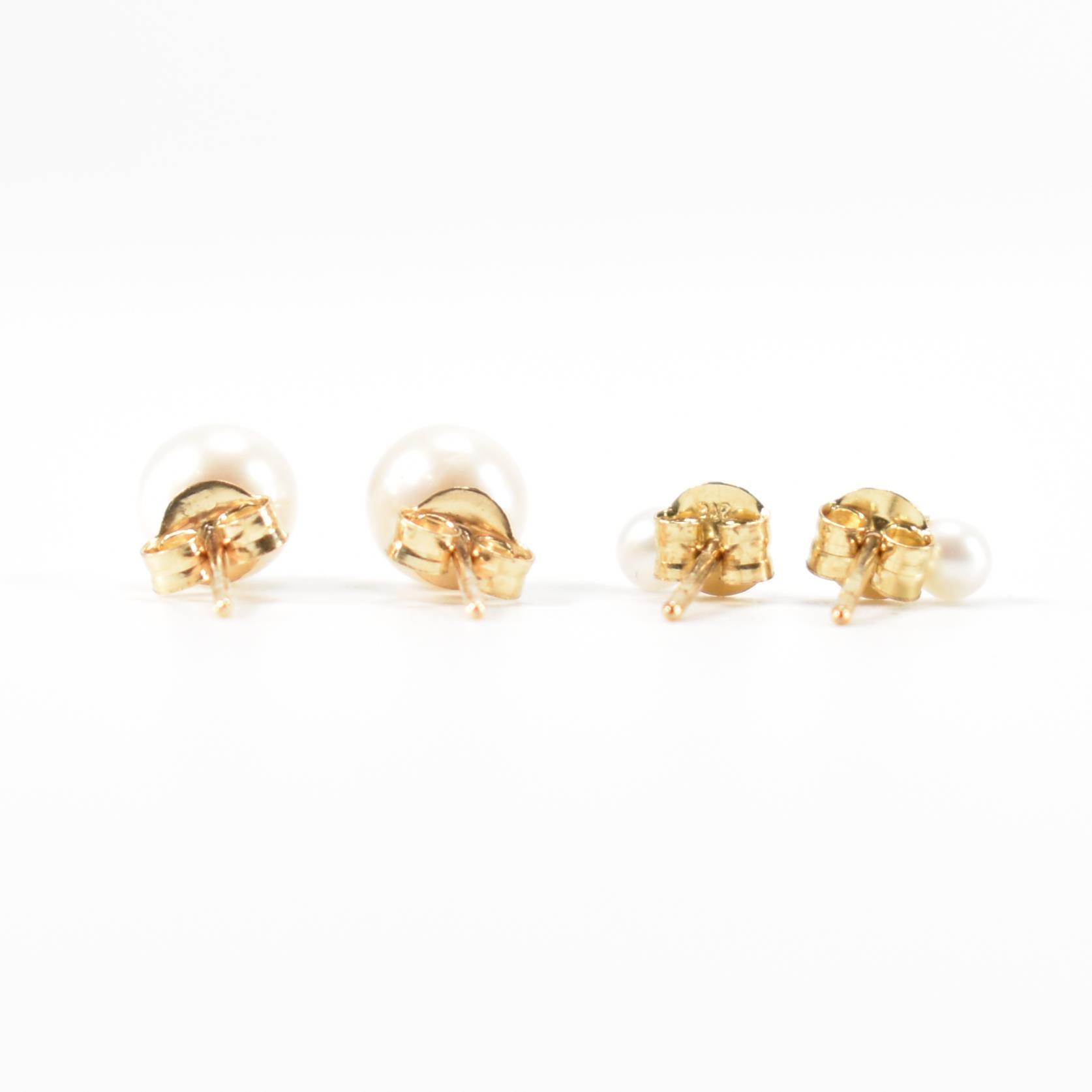 THREE PAIRS 9CT GOLD EARRINGS - Image 2 of 2