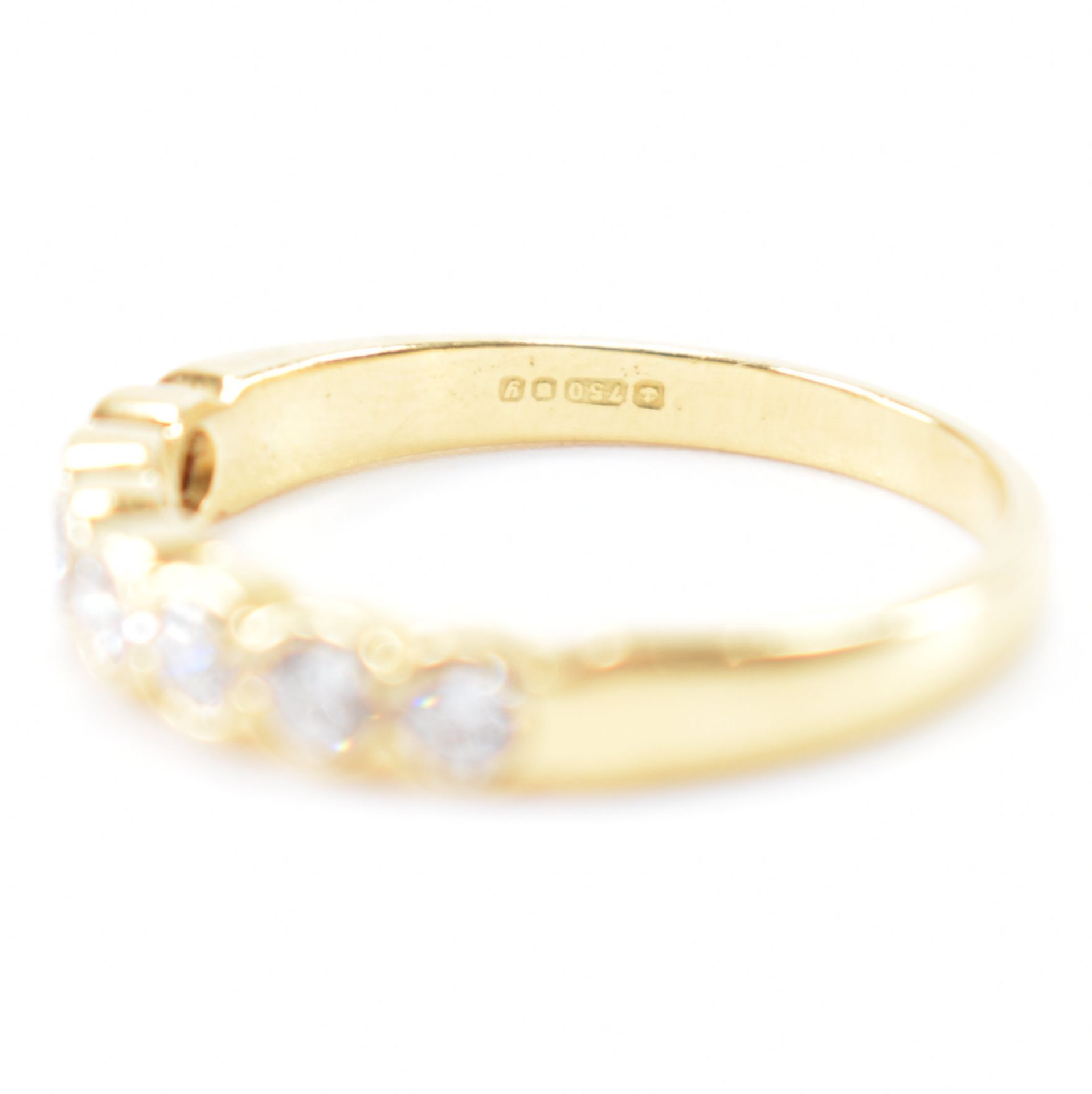 HALLMARKED 18CT GOLD & DIAMOND 7 STONE RING - Image 7 of 9