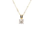 HALLMARKED 18CT GOLD & DIAMOND PENDANT NECKLACE