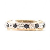 HALLMARKED 9CT GOLD & SAPPHIRE ETERNITY RING