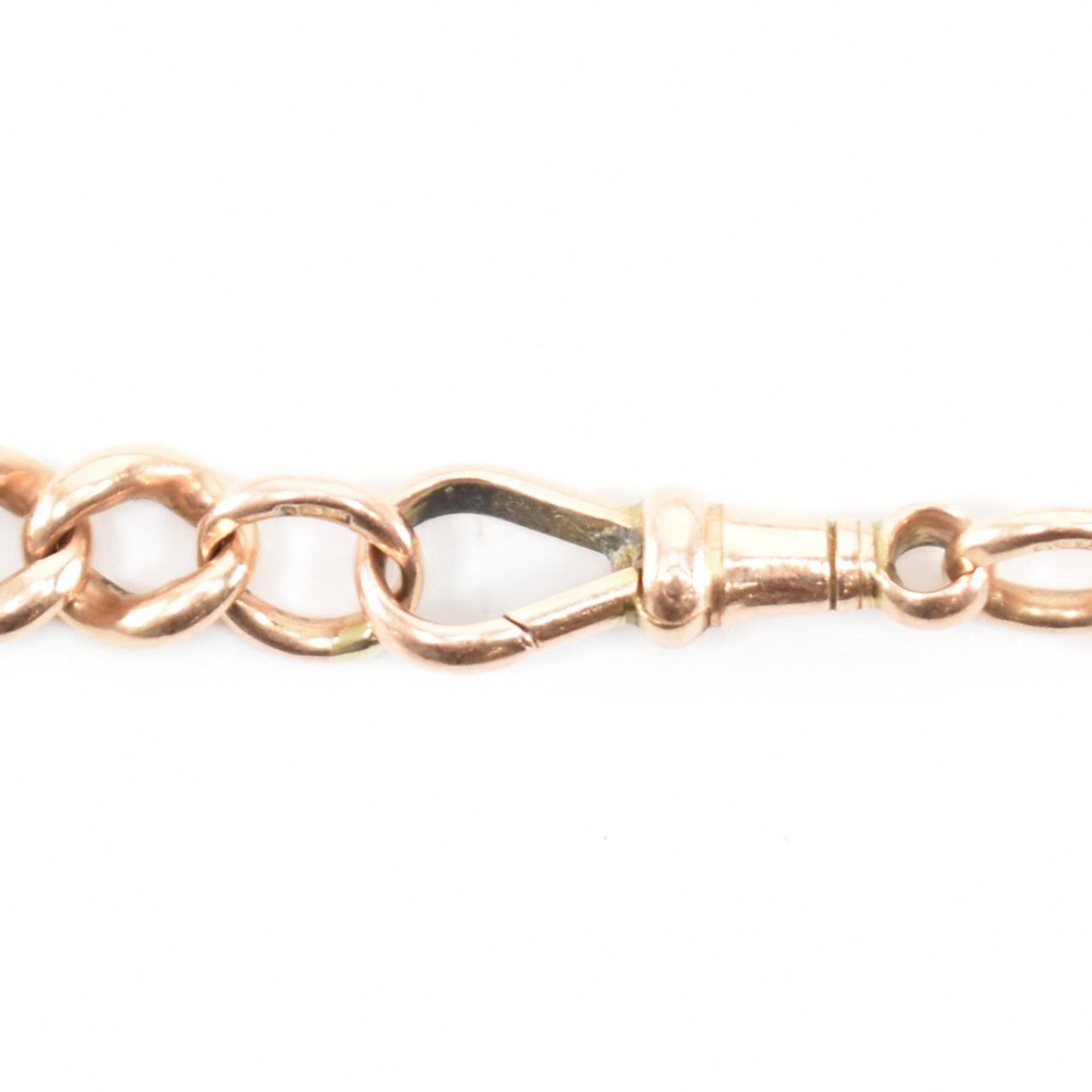 9CT ROSE GOLD WATCH CHAIN BRACELET - Image 3 of 3