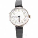 HALLMARKED SILVER MILITARY WRIST WATCH