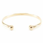 HALLMARKED 9CT GOLD TORQUE BANGLE