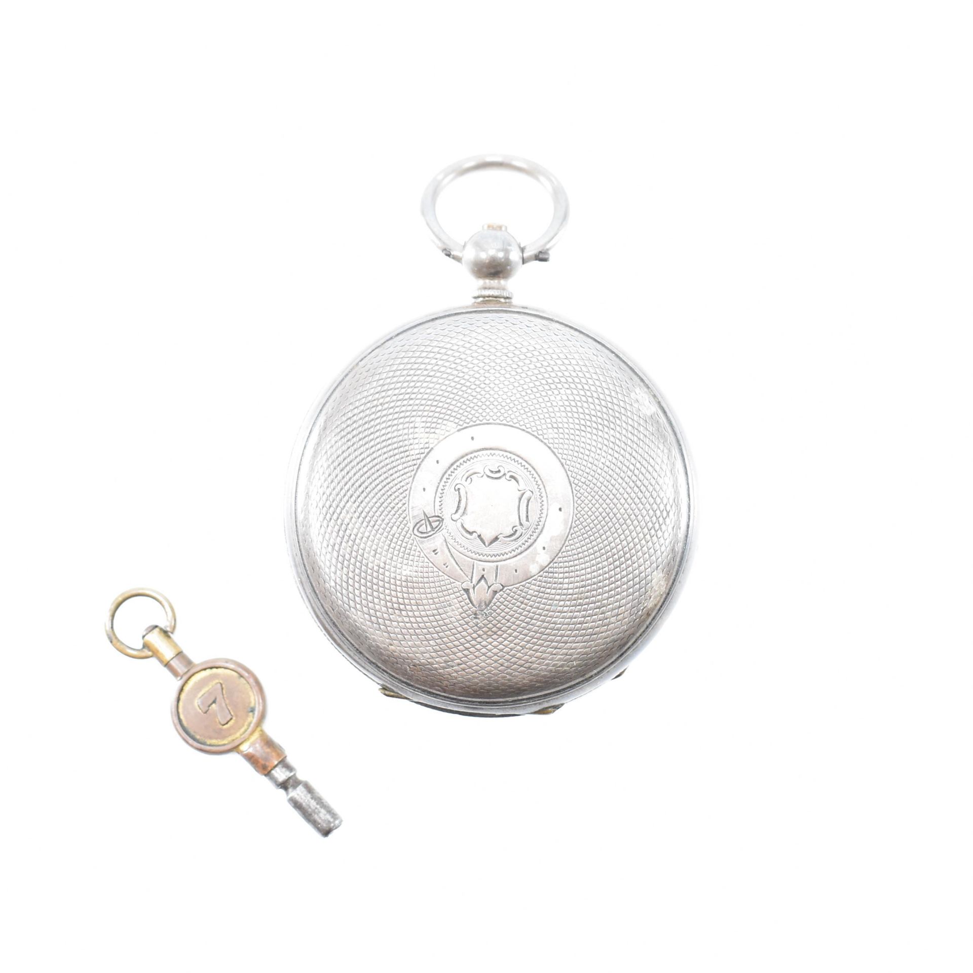 SILVER HALF HUNTER POCKET WATCH - Image 2 of 7