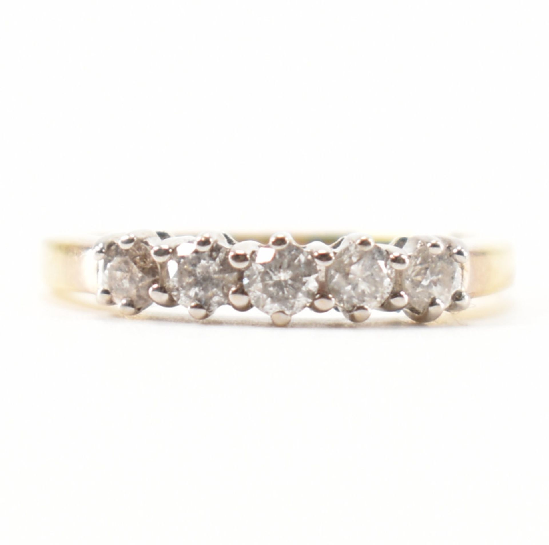 VINTAGE GOLD & DIAMOND 5 STONE RING