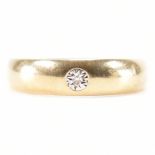 HALLMARKED 9CT GOLD & DIAMOND DOME RING