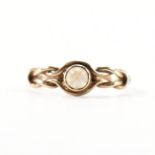 HALLMARKED 9CT GOLD & MOONSTONE RING