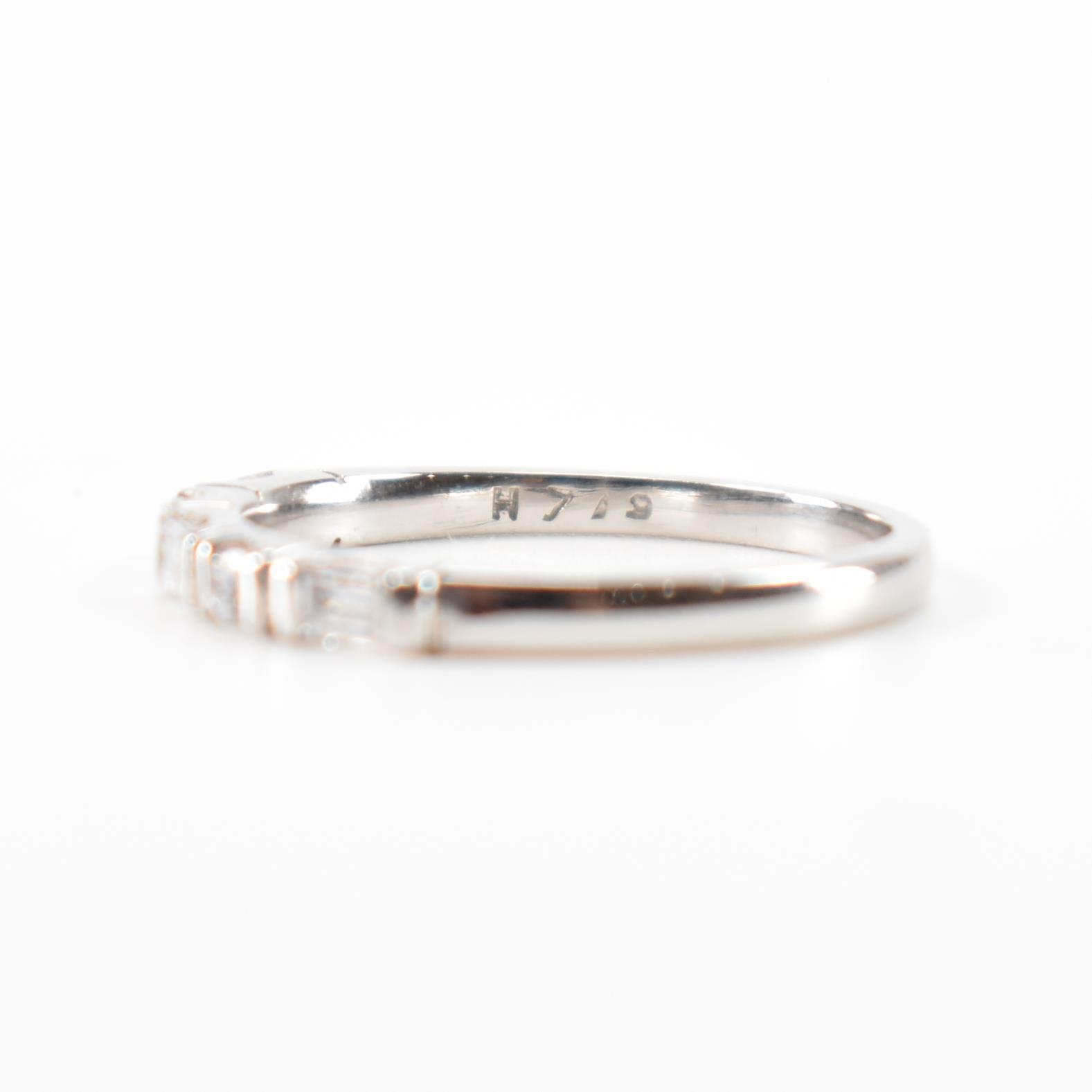 HALLMARKED 9CT WHITE GOLD & CZ ETERNITY RING - Image 5 of 8