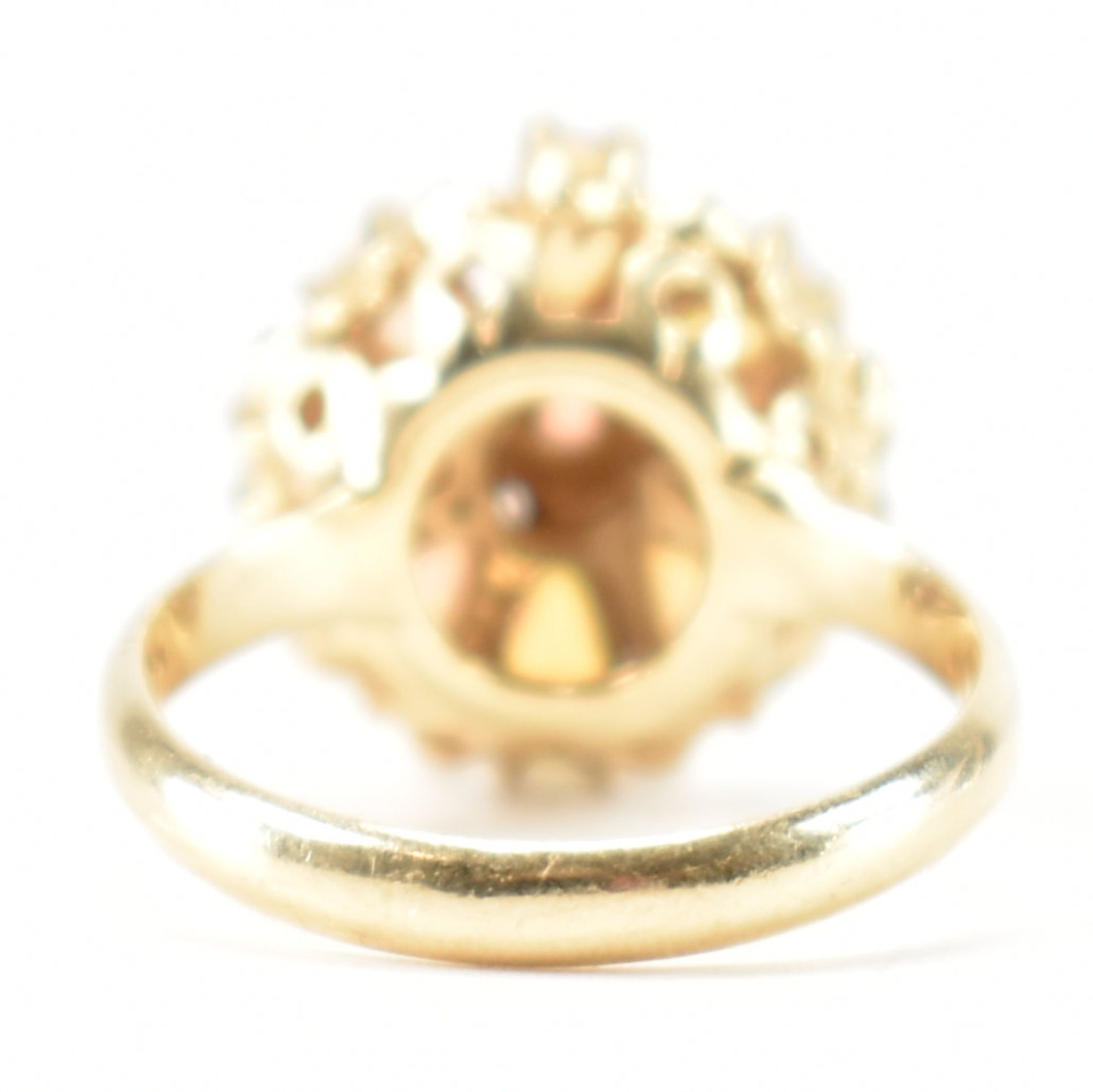 HALLMARKED 9CT GOLD OPAL CLUSTER RING - Image 4 of 9