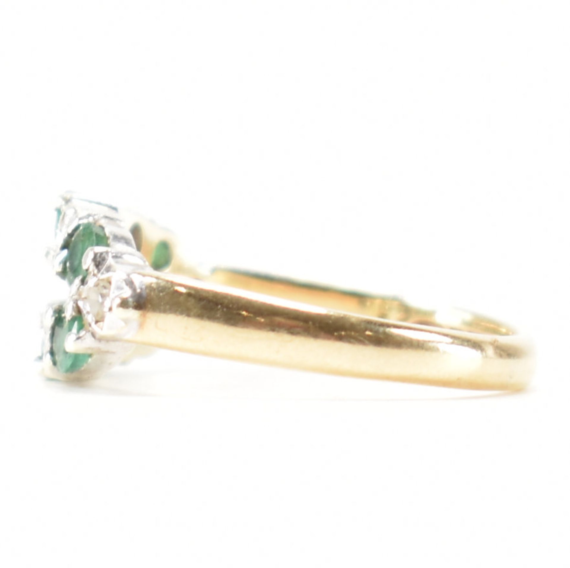 HALLMARKED 9CT GOLD EMERALD & DIAMOND RING - Image 2 of 8