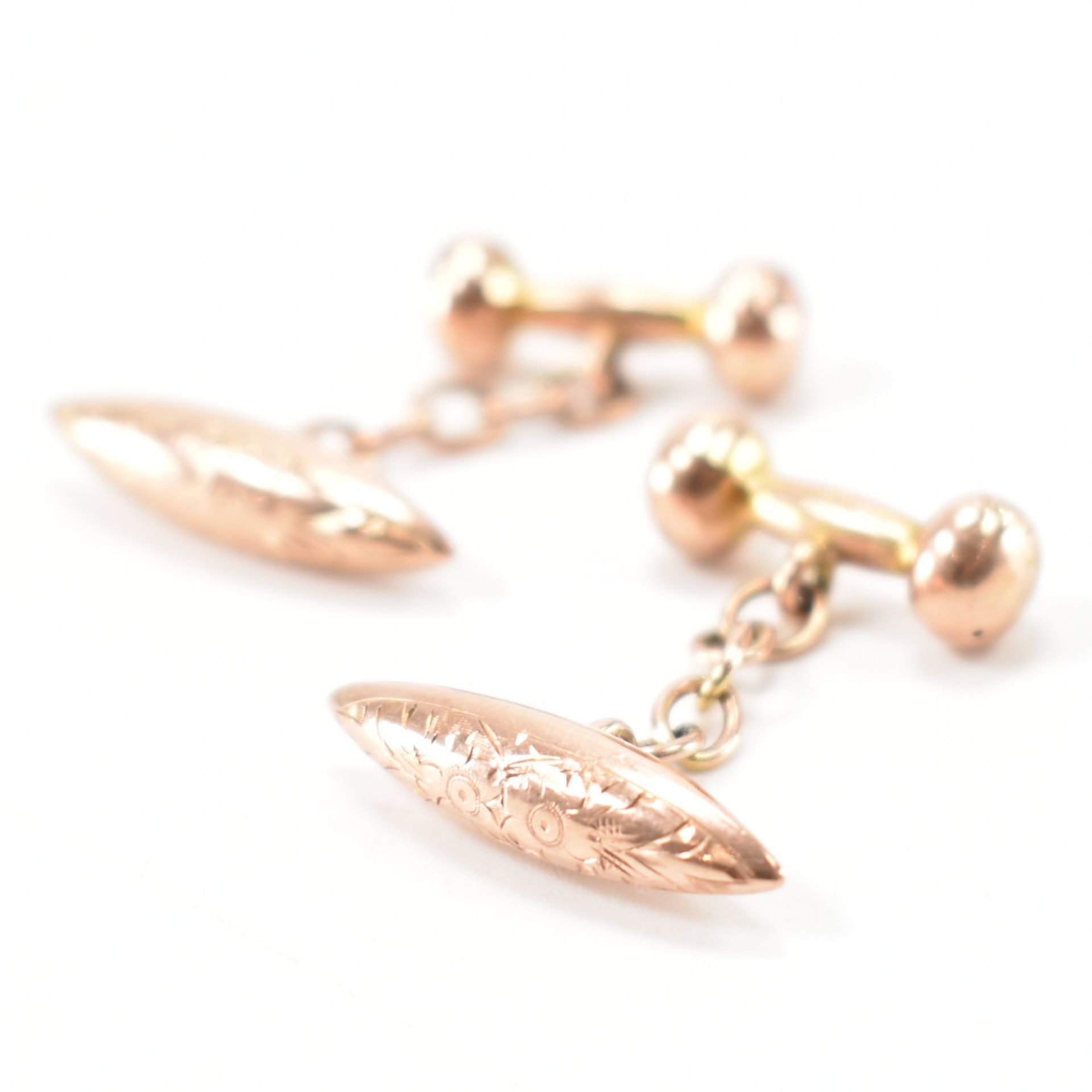 HALLMARKED 9CT ROSE GOLD CUFFLINKS