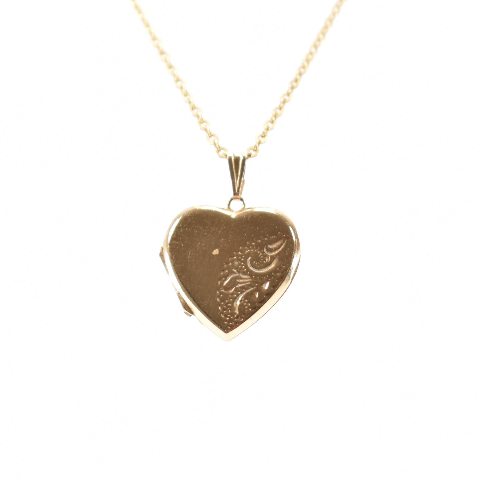 HALLMARKED 9CT GOLD HEART LOCKET & NECKLACE CHAIN