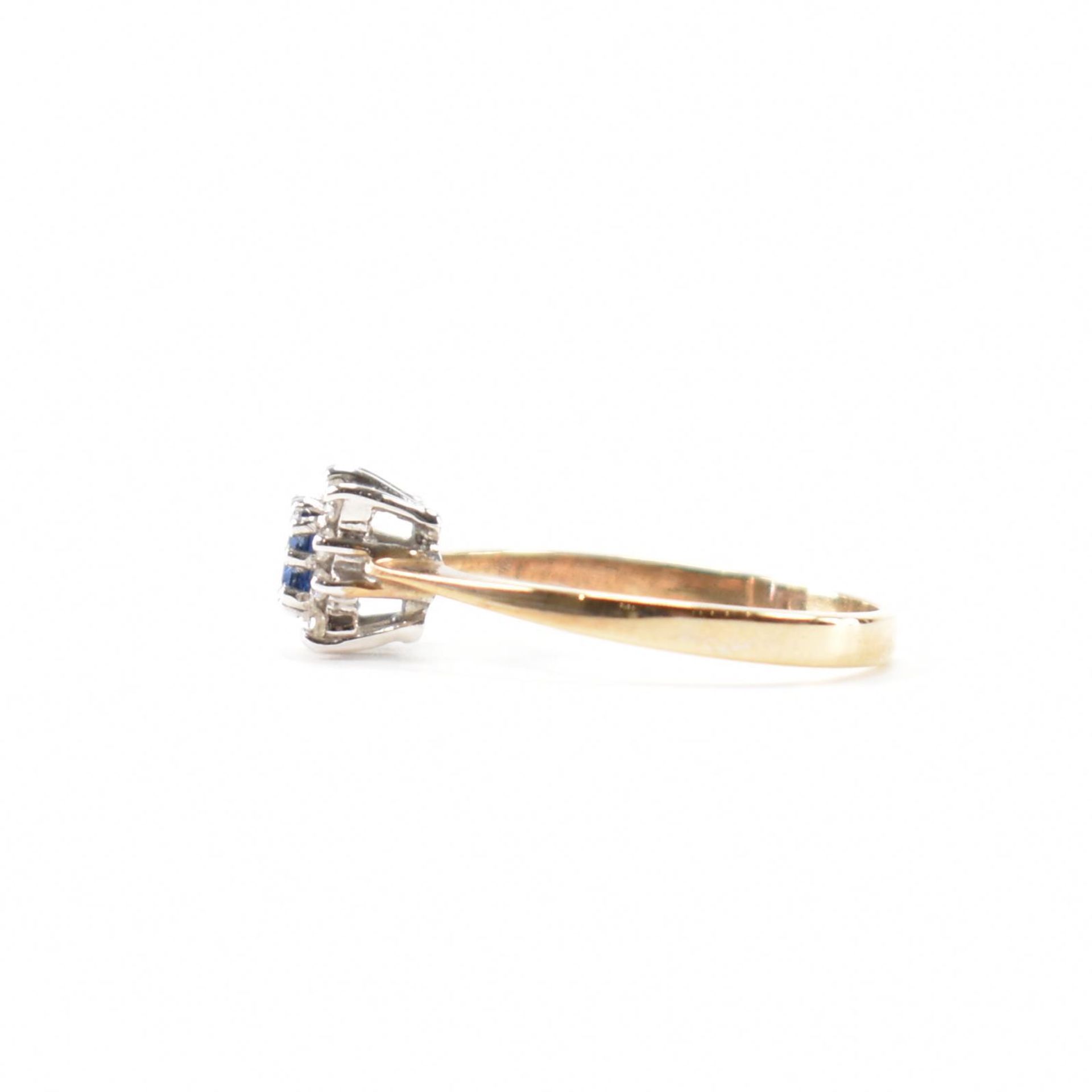 HALLMARKED SAPPHIRE & DIAMOND CLUSTER RING - Image 2 of 7