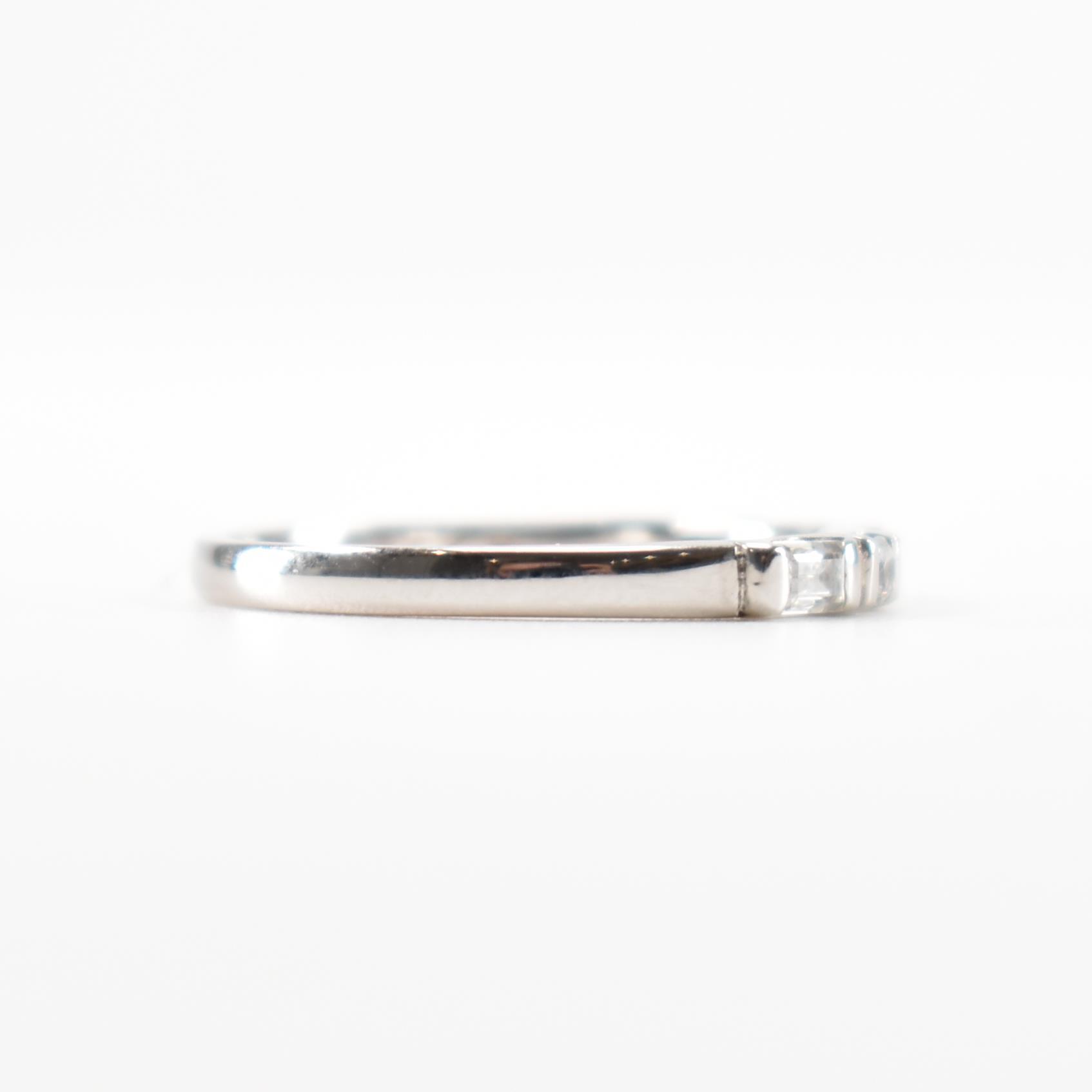 HALLMARKED 9CT WHITE GOLD & CZ ETERNITY RING - Image 4 of 8