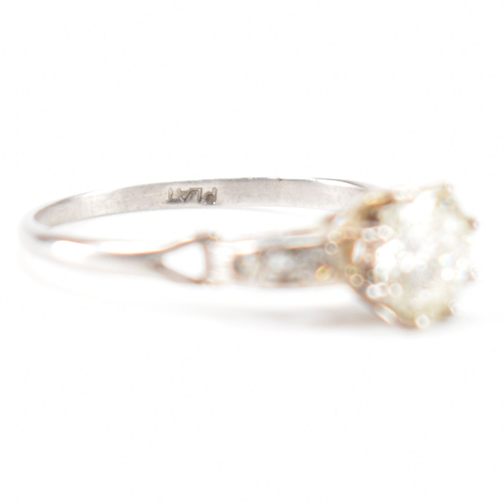 EDWARDIAN PLATINUM & DIAMOND RING - Bild 6 aus 8