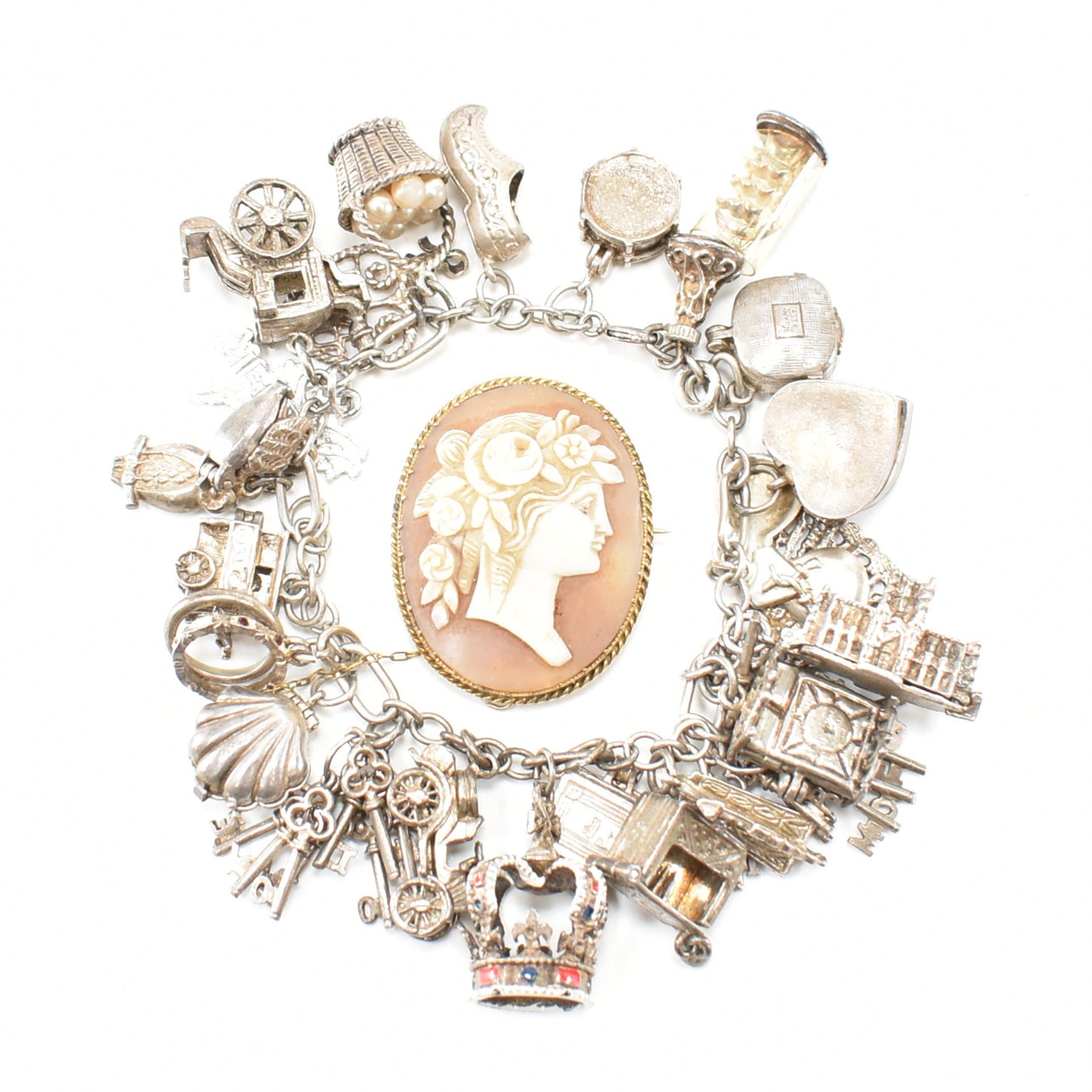 VINTAGE CHARM BRACELET & CAMEO