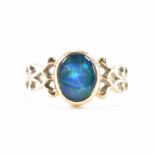 HALLMARKED 9CT GOLD & OPAL DOUBLET RING