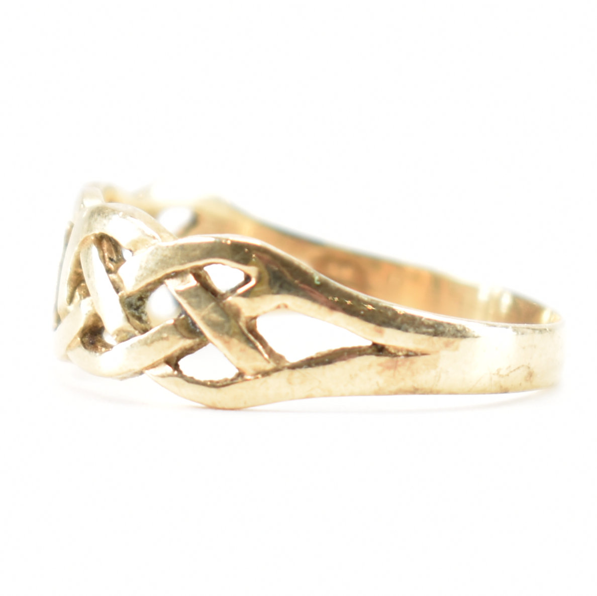 HALLMARKED 9CT GOLD CELTIC KNOT RING - Image 2 of 8