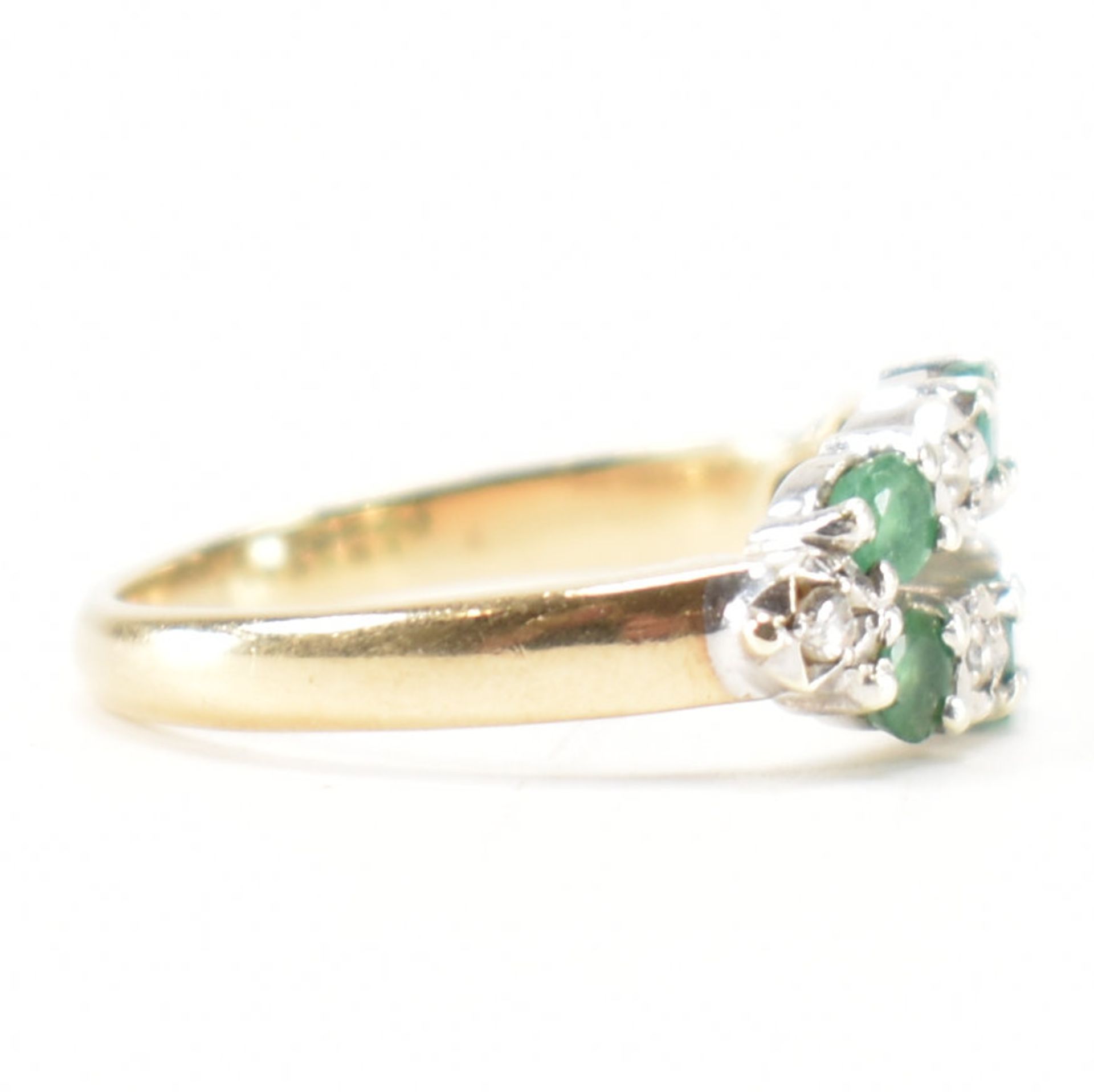 HALLMARKED 9CT GOLD EMERALD & DIAMOND RING - Image 5 of 8