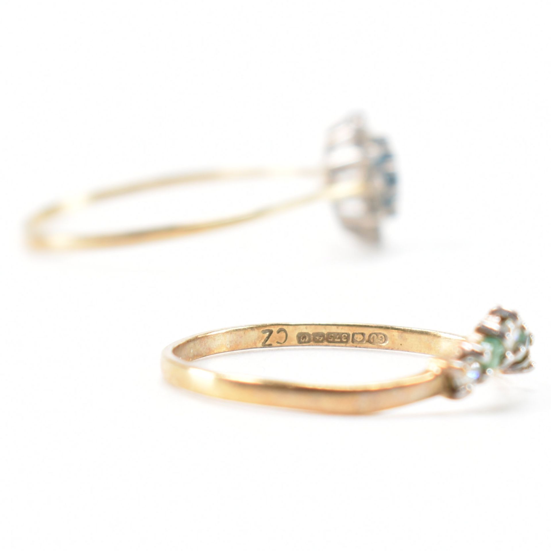 TWO 9CT GOLD GEM SET RINGS - Image 4 of 7