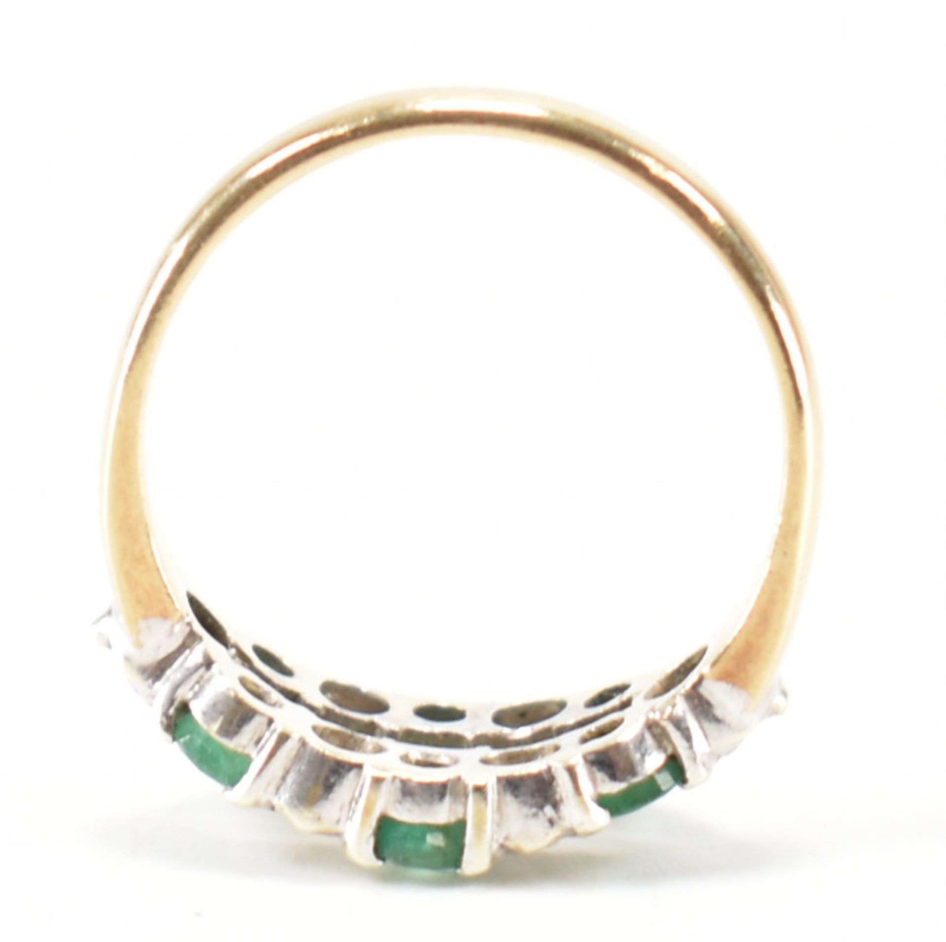 HALLMARKED 9CT GOLD EMERALD & DIAMOND RING - Image 7 of 8