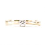 HALLMARKED 9CT GOLD DIAMOND SOLITAIRE RING