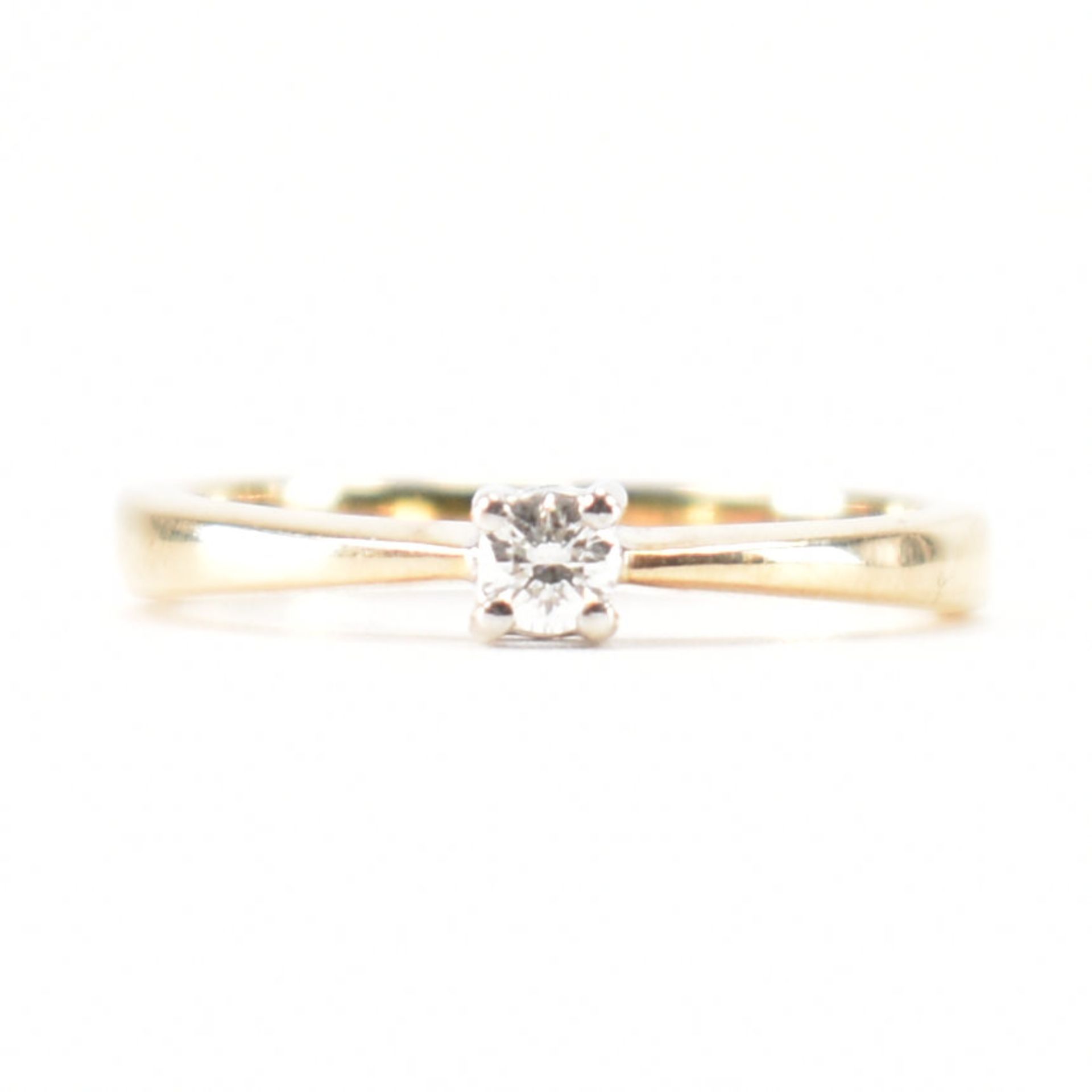 HALLMARKED 9CT GOLD DIAMOND SOLITAIRE RING