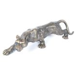 MOULDED BRASS FIGURE WILD CAT PANTHER