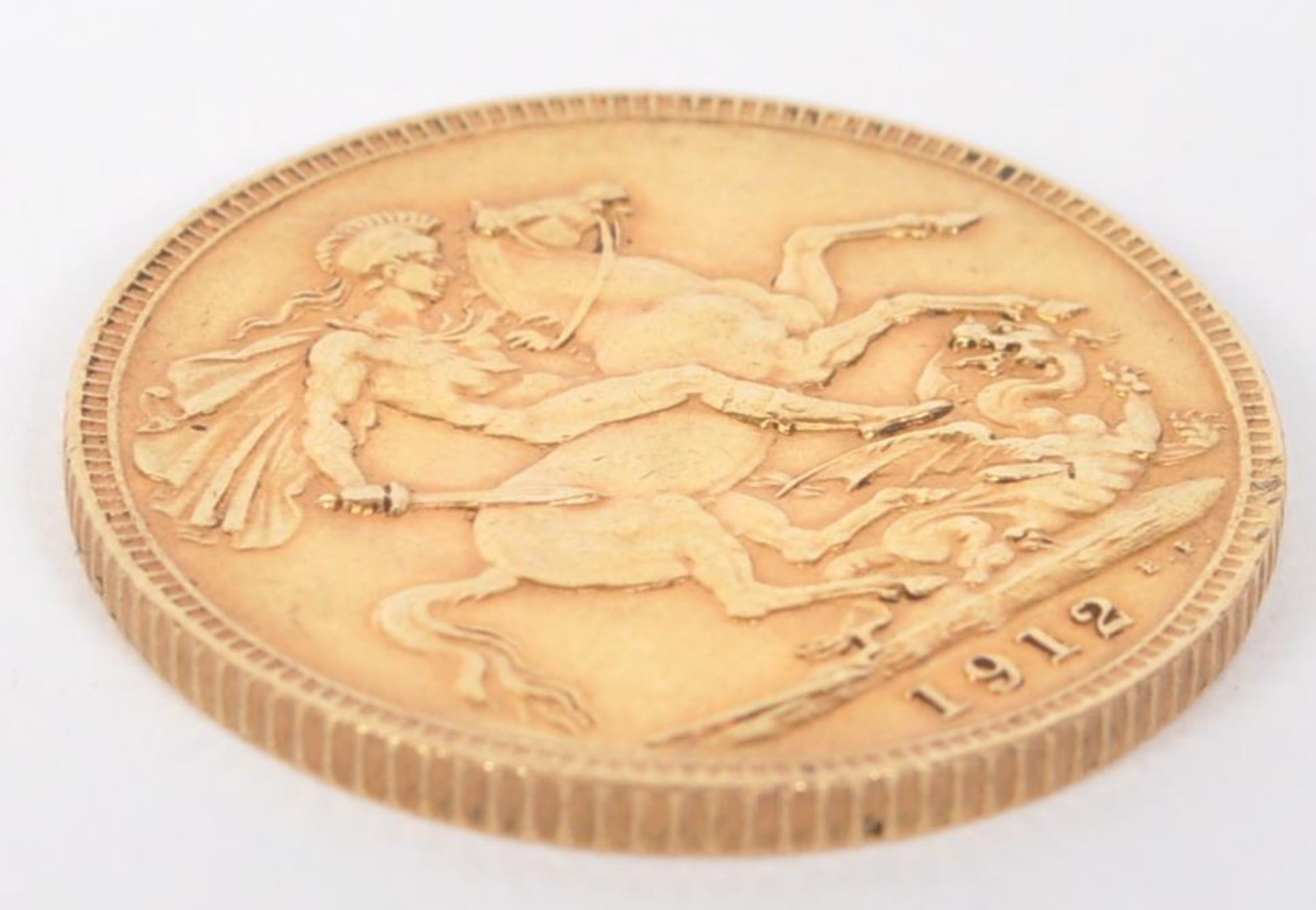 WITHDRAWN 22CT GOLD 1912 GEORGE V FULL SOVEREIGN COIN - Image 4 of 4