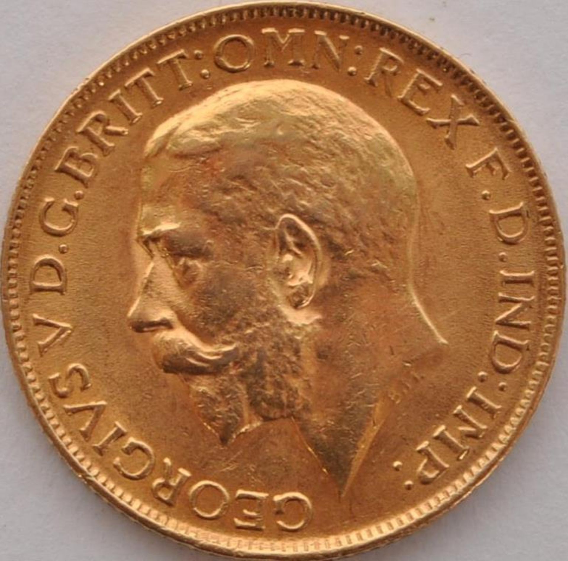 WITHDRAWN 22CT GOLD 1912 GEORGE V FULL SOVEREIGN COIN - Image 3 of 4